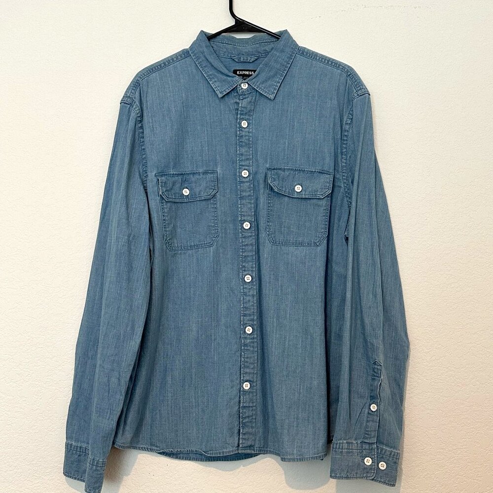Express Denim Button Down Shirt